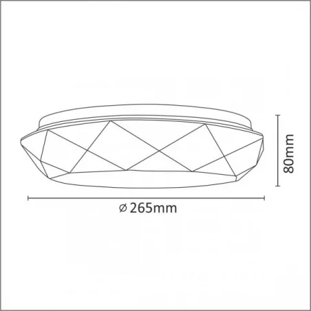 Plafony - plafon led galaxy 12w 900lm 4000k 26cm polux 