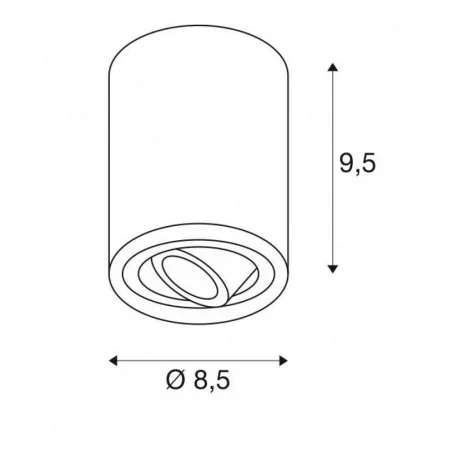 Oprawy-sufitowe - oprawa sufitowa okrągła aluminium szczotkowane 10w gu10 triledo 1002012 slv 