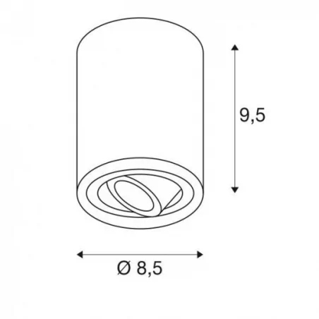 Oprawy-sufitowe - sufitowa oprawa w kolorze czarnym okrągła gu10 10w triledo 1002010 slv 
