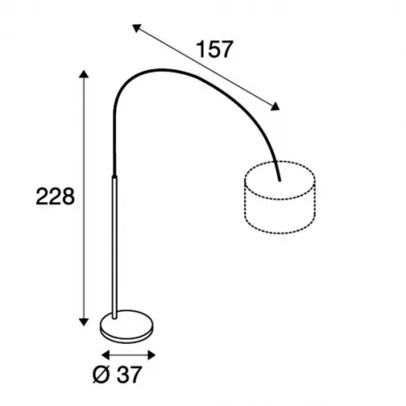 Lampy-stojace - lampa stojaca fenda bow base e27 chrom max 40w slv 