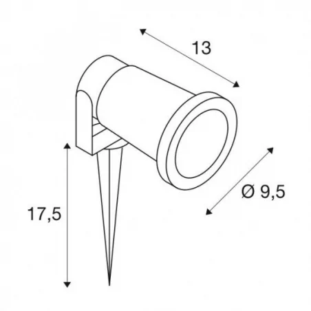 Lampy-ogrodowe-stojace - zielony reflektor ogrodowy wbijany nautilus spike 15 1001965 slv 
