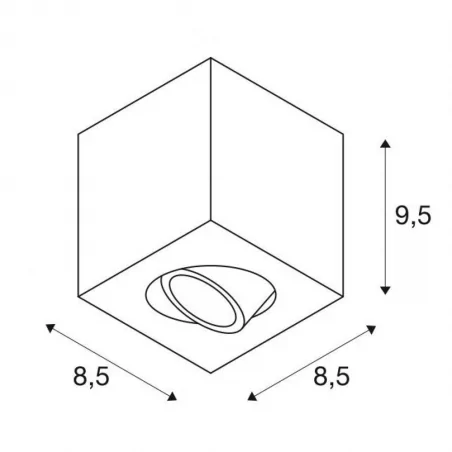 Oprawy-sufitowe - kwadratowa oprawa sufitowa aluminium szczotkowane 10w gu10 triledo 1002004 slv 