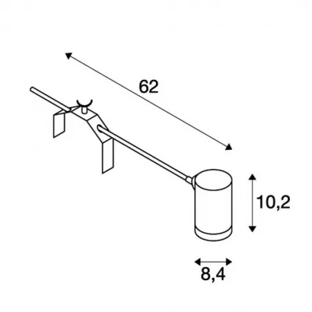 Kinkiety-do-salonu - lampa na wysięgniku czarna anela led 3000k 50° slv 