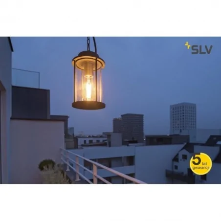 Lampy-ogrodowe-wiszace - lampa wisząca tarasowa photonia e27 antracyt max60w ip44 slv 