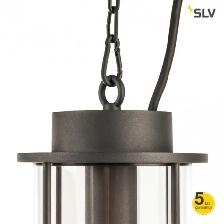 Lampy-ogrodowe-wiszace - lampa wisząca tarasowa photonia e27 antracyt max60w ip44 slv 