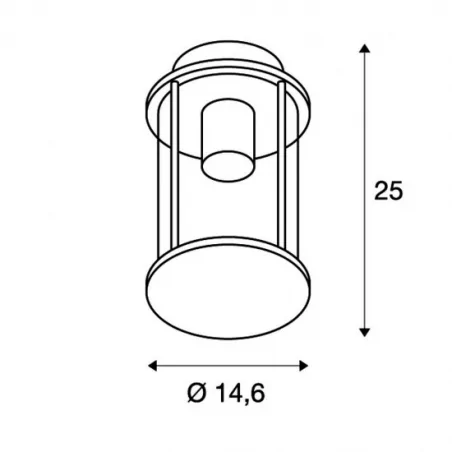 Lampy-ogrodowe-wiszace - lampa wisząca tarasowa photonia e27 antracyt max60w ip44 slv 
