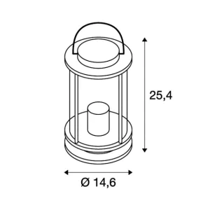 Lampy-ogrodowe-stojace - lampka ogrodowa na stół photonia e27 antracyt max 60w ip44 slv 