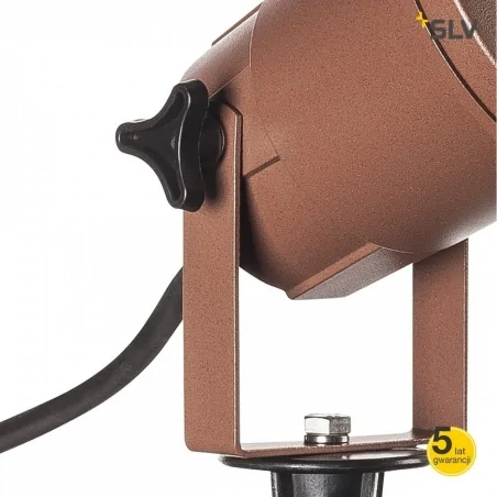 Lampy-ogrodowe-stojace - lampa wbijana do ogrodu reflektor rdzawy gu10 11w nautilus spike 15 1001964 slv 