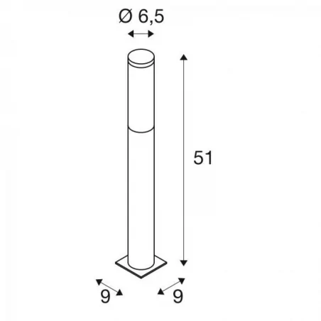 Slupki-ogrodowe - ogrodowa lampa stojąca 50cm 8,5w 3000k big nails 50 1001997 slv 