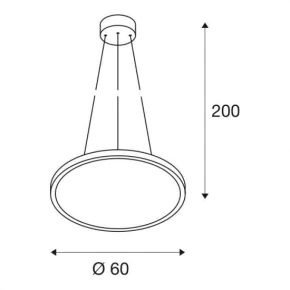 Lampy-sufitowe - wisząca lampa sufitowa srebrno-szara 60 360led slv 