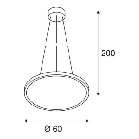 Lampy-sufitowe - wisząca lampa sufitowa srebrno-szara 60 360led slv 