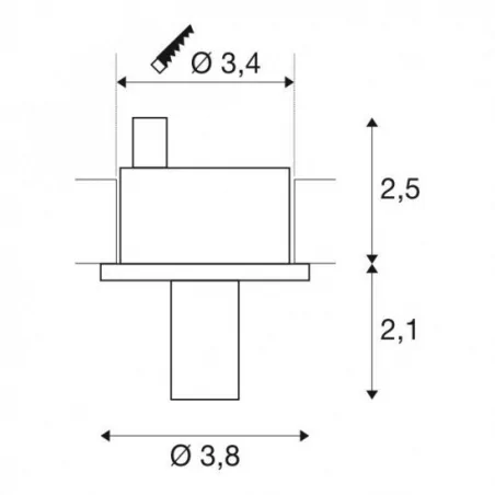Oprawy-sufitowe - oprawa sufitowa biały mat lightpoint okrągła 1w slv 