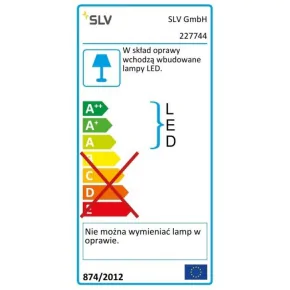 Oswietlenie - naświetlacz led na zewnątrz naścienny srebrnoszary 48w 3000k vano wing led 227744 slv 