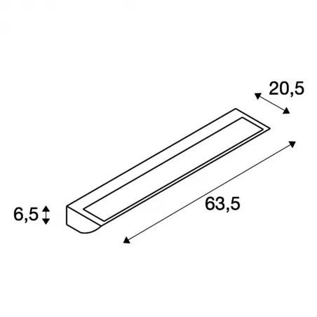 Naswietlacze-led - naświetlacz led do oświetlania powierzchni ściennych na zewnątrz 25w vano wing led 227734 slv 