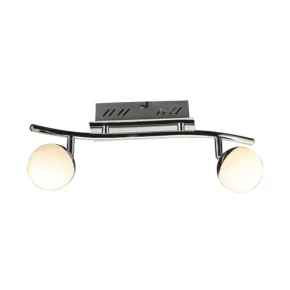 Lampy-sufitowe - kinkiet led podwójny chrom 2x6w 3000k 2x490lm neli led 02829 ideus