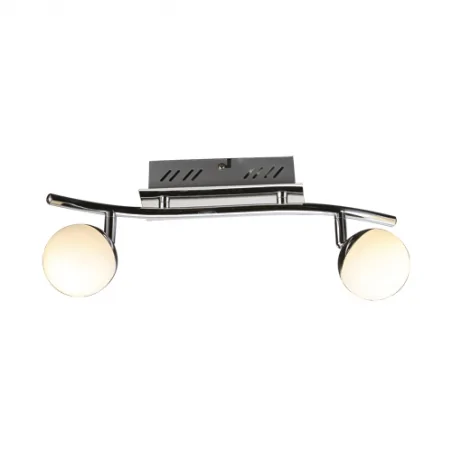 Lampy-sufitowe - kinkiet led podwójny chrom 2x6w 3000k 2x490lm neli led 02829 ideus 