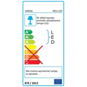 Lampy-sufitowe - kinkiet led podwójny chrom 2x6w 3000k 2x490lm neli led 02829 ideus 