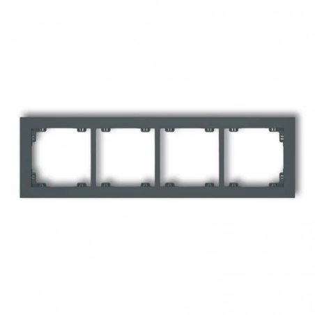 Ramki-poczworne - poczwórna ramka grafitowy mat 28dr-4 deco karlik 