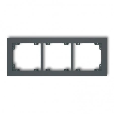 Ramki-potrojne - potrójna ramka grafitowy mat 28dr-3 deco karlik 
