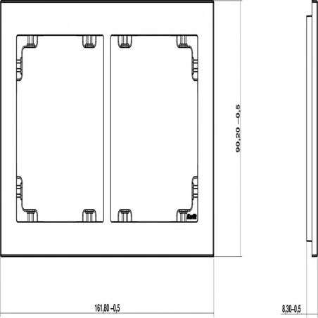 Ramki-podwojne - grafitowa matowa ramka podwójna 28dr-2 deco karlik 