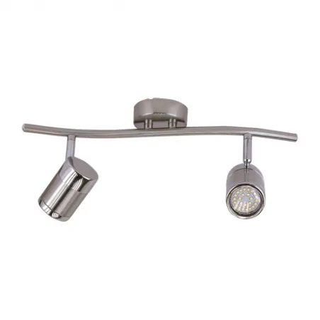 Lampy-sufitowe - podwójny kinkiet chrom/matowy chrom 2xgu10 2x35w 4000k olaf gu10 2i 03256 ideus 