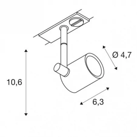 Oswietlenie-sufitowe - oświetlenie na szynie 1f białe spot track slv 