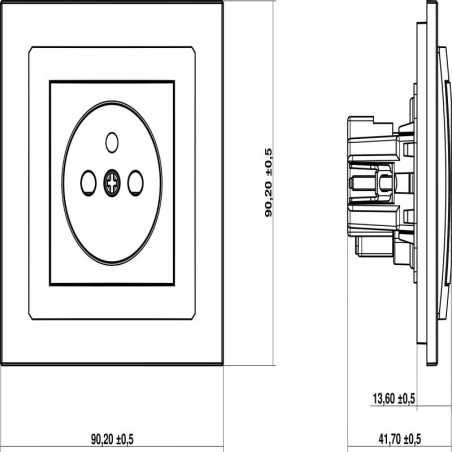 Gniazda-pojedyncze-podtynkowe - gniazdo pojedyncze z uziemieniem 28dgp-1z deco karlik 