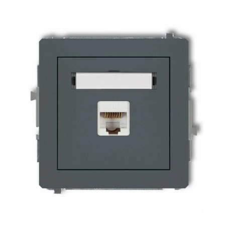 Gniazda-komputerowe - mechanizm gniazda komputerowego rj45 grafitowy mat kat. 6 28dgk-3 deco karlik 