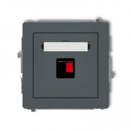 Gniazda-glosnikowe - gniazdo głośnikowe grafitowy mat pojedyncze 28dgg-1 deco karlik 