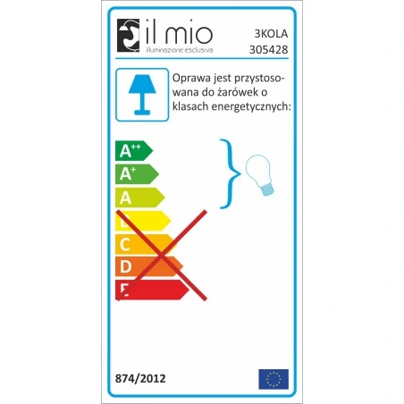 Kinkiety-do-salonu - kinkiet w kolorze czarnym z dodatkiem złota e14 10w led il mio honey 1 312693 polux 