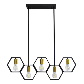 Wisząca lampa sufitowa na 5...
