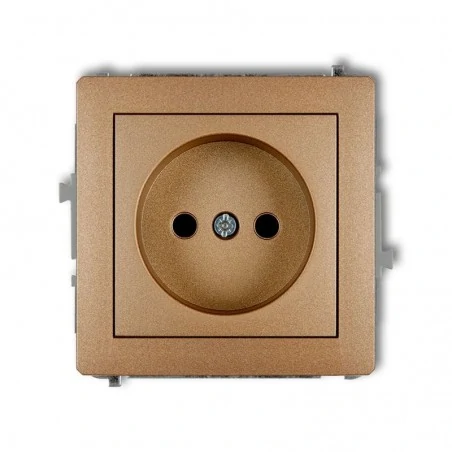 Gniazda-pojedyncze-podtynkowe - pojedyncze gniazdo bez uziemienia złoty metalik 8dgp-1 deco karlik 