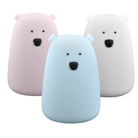 Oswietlenie-do-pokoju-dzieciecego - lampka nocna led różowy miś dziecięca 312976 polux 