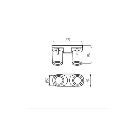Lampy-sufitowe - czarna oprawa ścienno-sufitowa o mocy 35w gu10 laurin el-2i b 29123 kanlux 