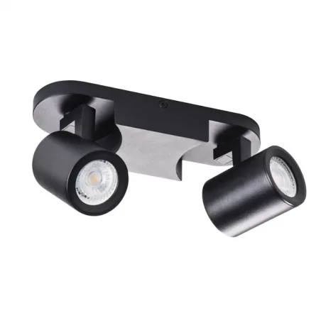 Lampy-sufitowe - czarna oprawa ścienno-sufitowa o mocy 35w gu10 laurin el-2i b 29123 kanlux 