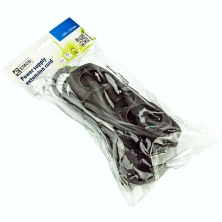 Przedluzacze-elektryczne - przedłużacz 3 gniazda 1,5m czarny pc0311 emos - 1902230160 
