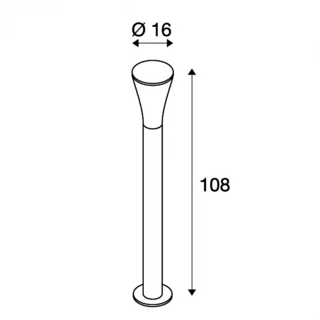 Lampy-ogrodowe-stojace - ogrodowa lampa stojąca słupek ogrodowy e27 24w srebrnoszary alpa cone 100 228922 slv 