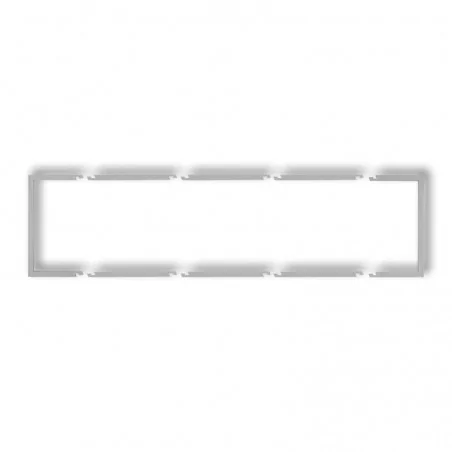 Ramki-poczworne - wypełniająca srebrna metaliczna ramka poczwórna 7drw-4 deco karlik 