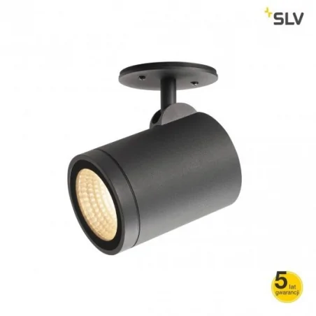 Kinkiety-ogrodowe - reflektor ogrodowy led antracytowy z ciepłym światłem 17w ip55 helia led 228555 slv 