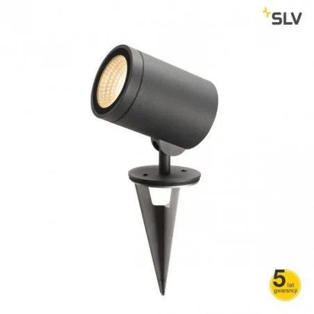 Kinkiety-ogrodowe - reflektor ogrodowy led antracytowy z ciepłym światłem 17w ip55 helia led 228555 slv 