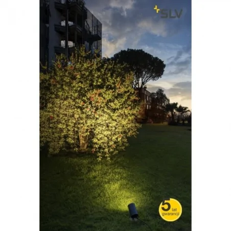 Kinkiety-ogrodowe - reflektor ogrodowy led antracytowy z ciepłym światłem 17w ip55 helia led 228555 slv 
