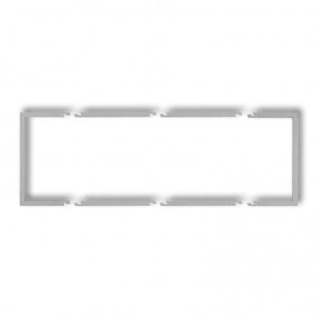 Ramki-potrojne - potrójna wypełniająca ramka srebrny metalik 7drw-3 deco karlik 