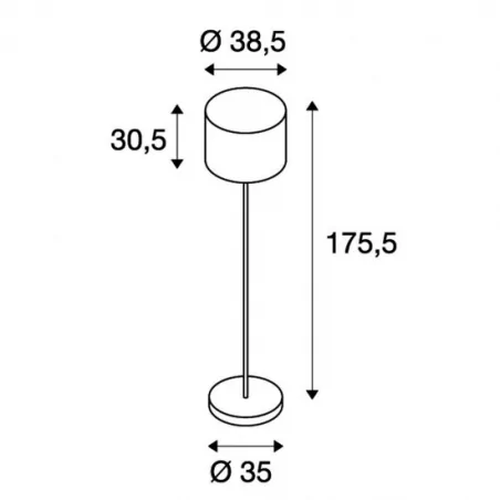 Lampy-ogrodowe-stojace - lampa ogrodowa adegan manila sl antracyt granit e27 max 24w ip44 slv 