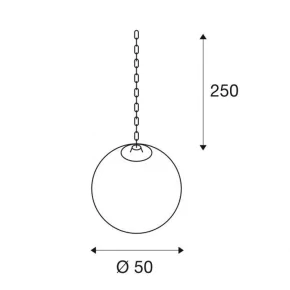 Lampy-ogrodowe-wiszace - wisząca lampa do ogrodu rotoball swing 50 biała e27 max 24w ip44 slv 