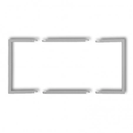 Osprzet-produkty-uzupelniajace - podwójna wypełniająca ramka srebrny metalik 7drw-2 deco karlik 