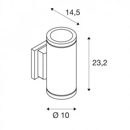 Kinkiety-ogrodowe - lampa ścienna na zewnątrz czarna dwukierunkowa 23w 3000k enola_c out up-down 228525 slv 