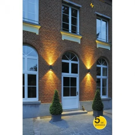 Kinkiety-ogrodowe - lampa ścienna na zewnątrz czarna dwukierunkowa 23w 3000k enola_c out up-down 228525 slv 