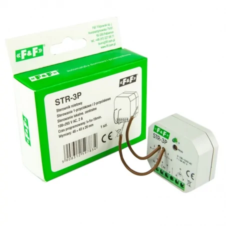 Sterownik-rolet - sterownik rolet podtynkowy ac 2x8a str-3p f&f 