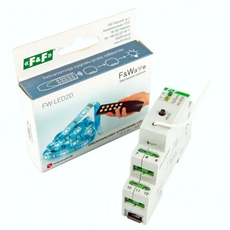 Sterowniki-i-odbiorniki - sterownik radiowy dwukanałowy 12 v dc 2x6a fw-led2d f&f 