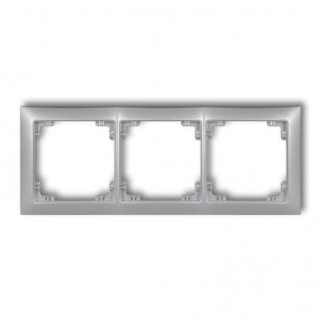 Ramki-potrojne - potrójna ramka srebrny metalik 7drso-3 deco soft karlik 
